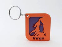 Virgo Zodiac Keychain Model | 3D