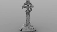 Weathered Celtic Headstone | 3D