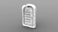 Flat Weathered Tombstone | 3D