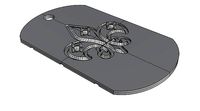 Dog Tag Fleur de Lis | 3D