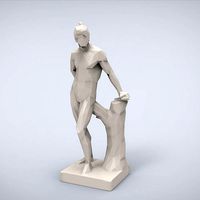 Printable Mars Statue Lowpoly Style | 3D