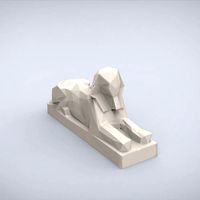 Printable Sphynx of Hatshepsut Lowpoly Style | 3D