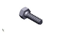 Hex Head Metric 8 x25mm | 3D