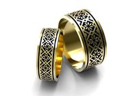 Wedding bands with tracery 3 | 3D
