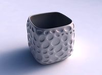 Vase quadratic stumpy with bubbles | 3D