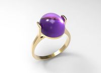 Ring Cabochon oval STL | 3D