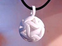 Floral Star Ball Pendant | 3D