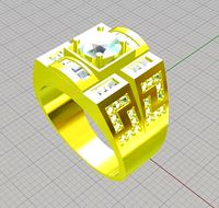 Ring men diamond | 3D