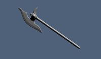 High-poly model of halberd | 3D