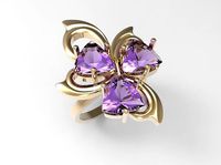 Ring Trillion flower STL  | 3D