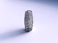 Vase hexagon with faceted and twisted organic lattice | 3D