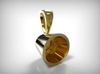Part For Jewelry Making Encrusting Diamond Pendant | 3D