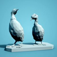 Low Poly Duckling Models | 3D