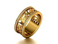 Camelia fashion ring  | 3D