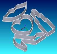Girly Fashion Girls cookie cutter Set | 3D