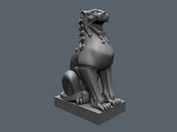 Komainu or lion dogs | 3D