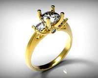 Crown diamond ring size 19mm | 3D