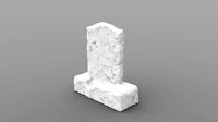 Weathered Plain Standing Tombstone | 3D