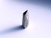 Vase tipped triangle with wavy sparse extruded lines 15 | 3D
