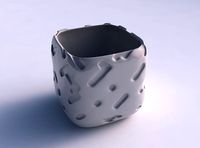 Vase quadratic stumpy with cavities smooth | 3D