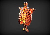 BRO HUMAN RIB SHAPE PENDANT | 3D
