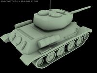 Tankt34 low poly 3D Model