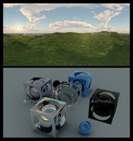 Grass Field Dawn HDRI