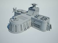 Futuristic Sci Fi Building 8 3D Model
