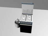 Old Gas Stove 3D Model
