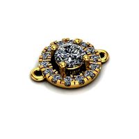 Pendant with half carat center stone | 3D