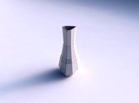 Vase puffy triangle with large plates | 3D
