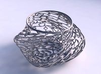 Bowl twisted elipse with entangled lattice | 3D