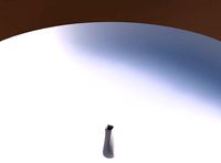 Vase semi quadratic with bands uniform vertical | 3D