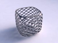 Vase quadratic stumpy with bubble grid lattice | 3D