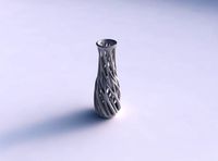 Vase slim with intertwining lines twisted | 3D