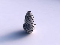 Vase curved twisted with intertwining lines twisted | 3D