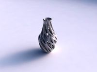 Vase curved 2 with intertwining lines twisted | 3D