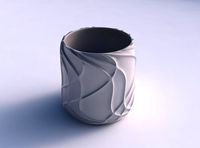 Bowl cylindrical wavy sparse extruded lines | 3D