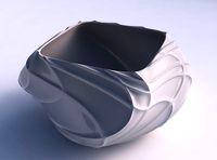 Bowl helix wavy sparse extruded lines | 3D