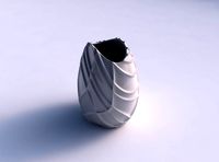 Bowl compressed wavy sparse extruded lines | 3D