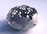 Bowl squeezed twisted with twisted bubbles holes | 3D