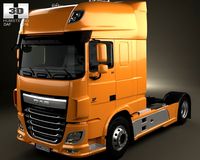 DAF XF Tractor Truck 2013 3D Model