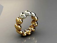 Anello con cuori | 3D