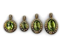 Cabochon Diamond Pendant | 3D