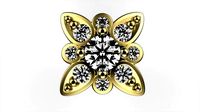 Dahlia Diamond Earrings | 3D