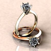 Solitaire 1ct Diamond Ring 3D Model -0198 | 3D