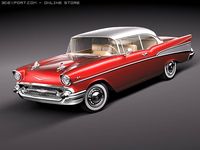 Chevrolet Bel Air 1957 hardtop coupe 3D Model
