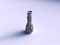 Vase with slim intertwining lines twisted and tapered | 3D