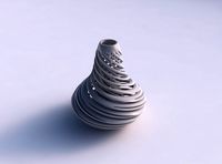 Vase bulb with twisted inner and outer lines very twisted and tapered 2 | 3D