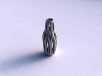 Vase curved with intertwining lines tapered | 3D